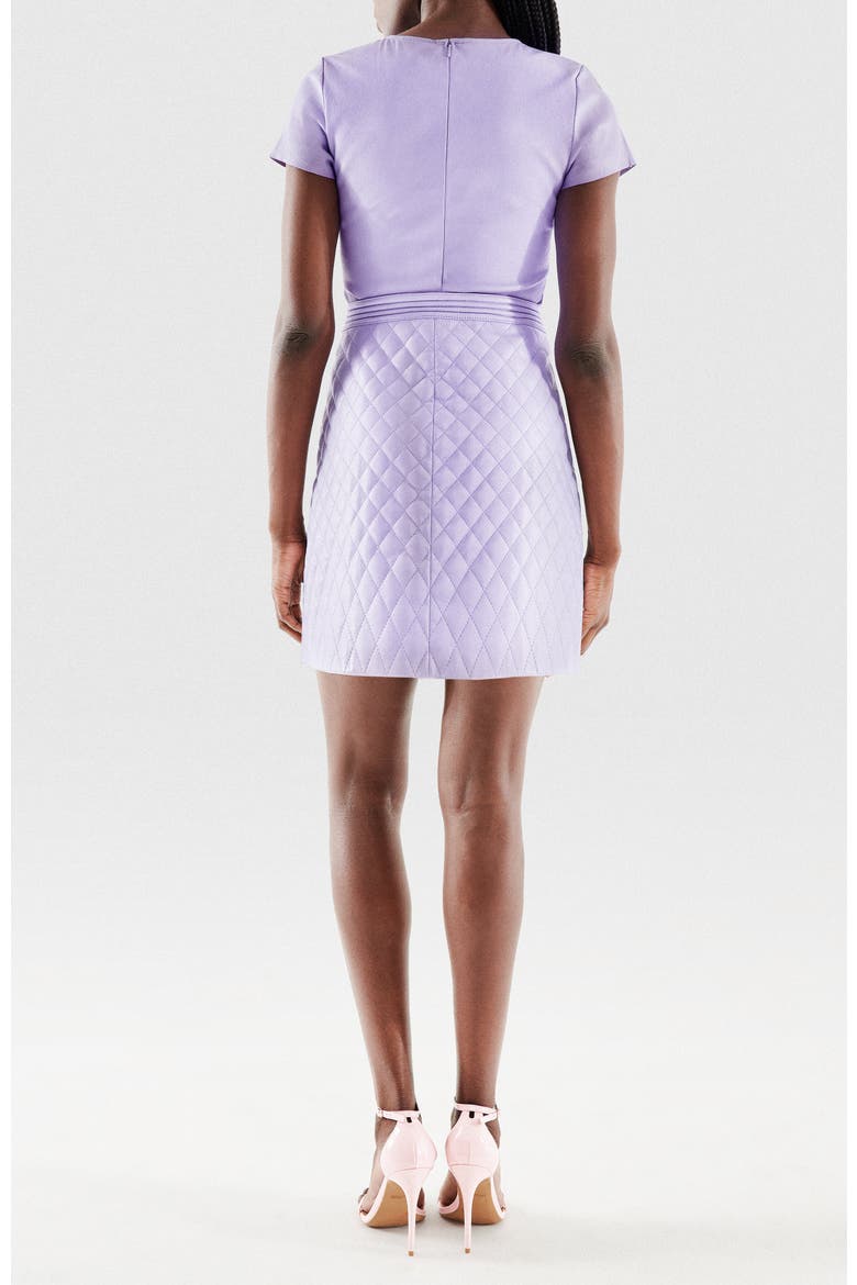 Nico Recycled Leather Skirt, Alternate, color, Pastel Lilac