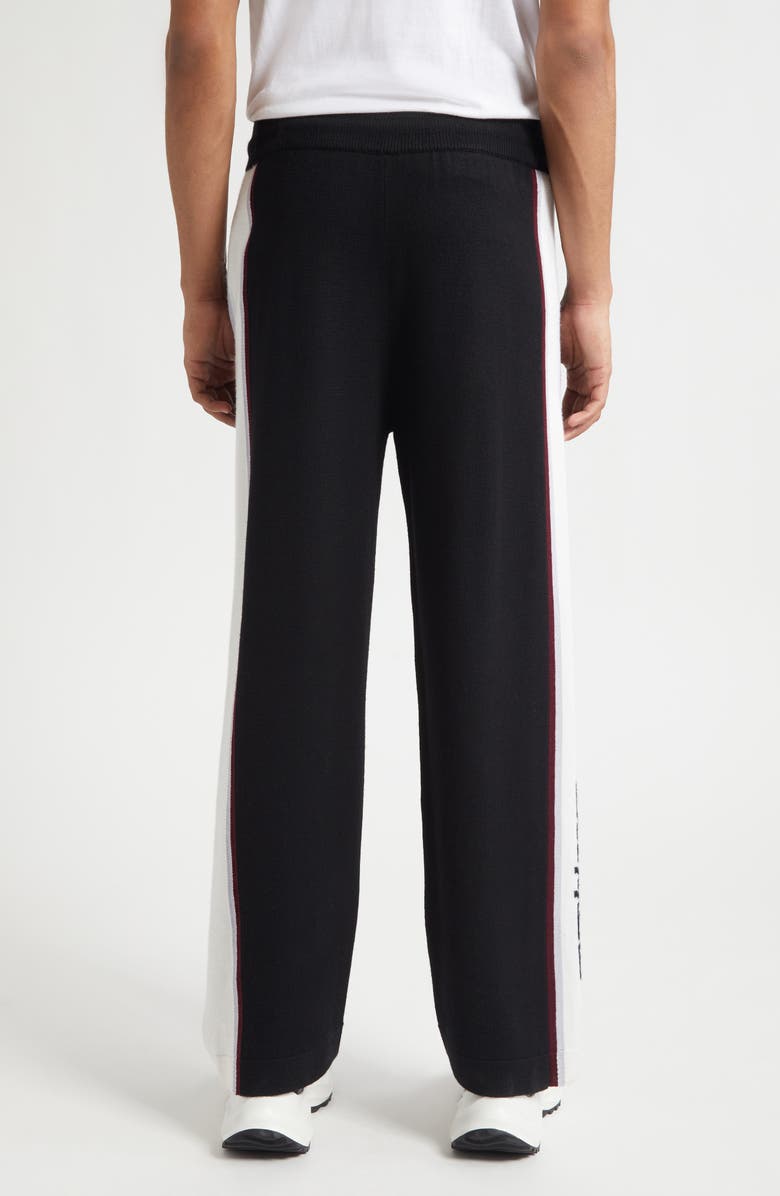 Casablanca Stripe Merino Wool Knit Trousers, Alternate, color, Black