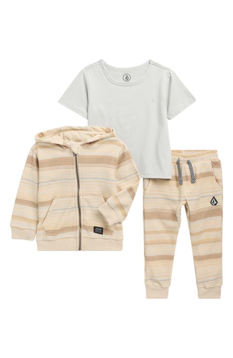 Kids' T-Shirt, French Terry Hoodie & Joggers Set (Toddler)