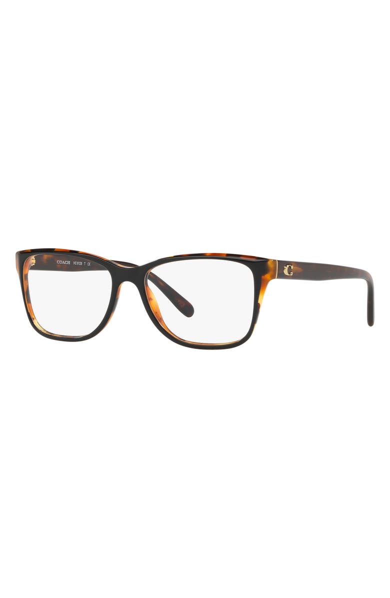 COACH 50mm Rectangular Optical Glasses, Alternate, color,