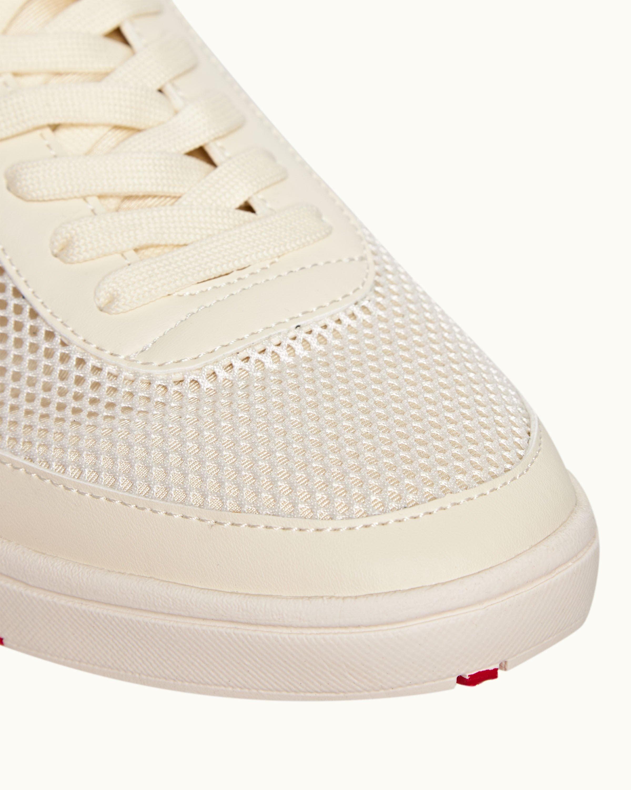Orlebar Brown Larson O.B Stripe Shoe You Can Swim, Alternate, color, White/Orange/Aquamarine