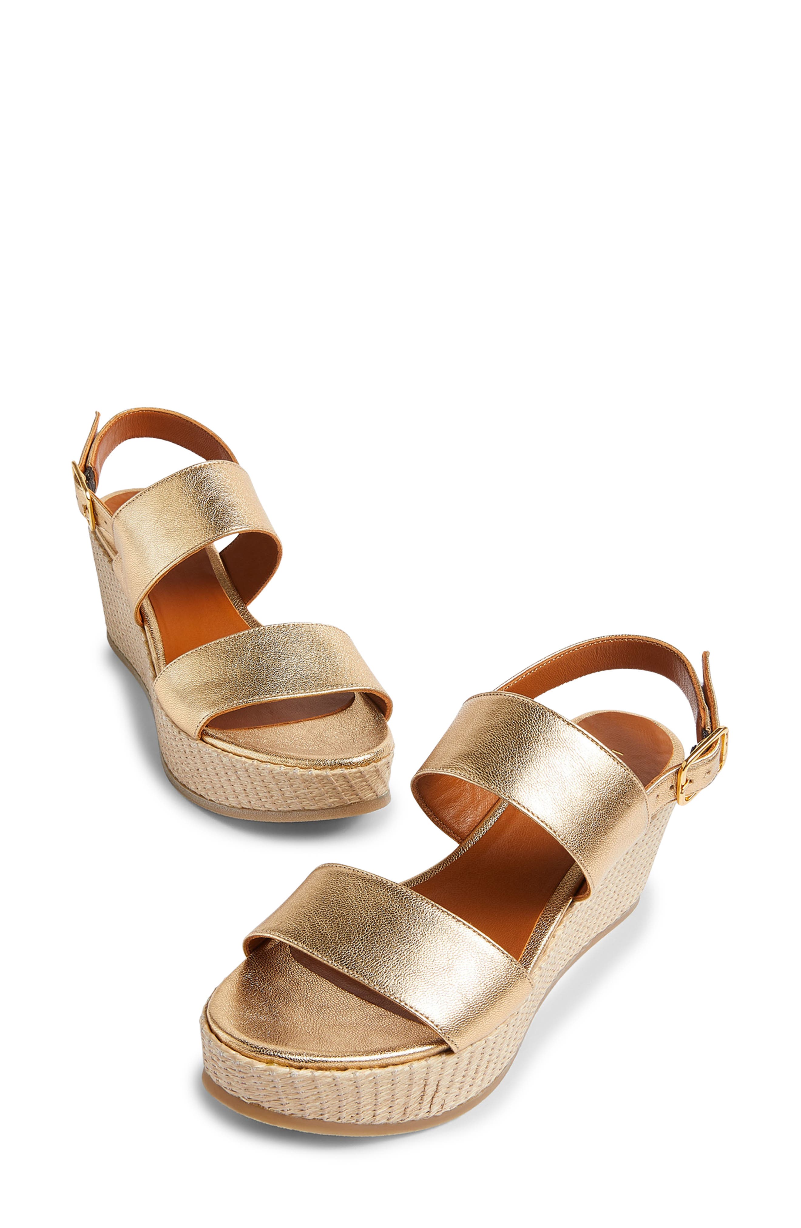LK Bennett Adiana Platform Slingback Sandal, Alternate, color, Soft Gold
