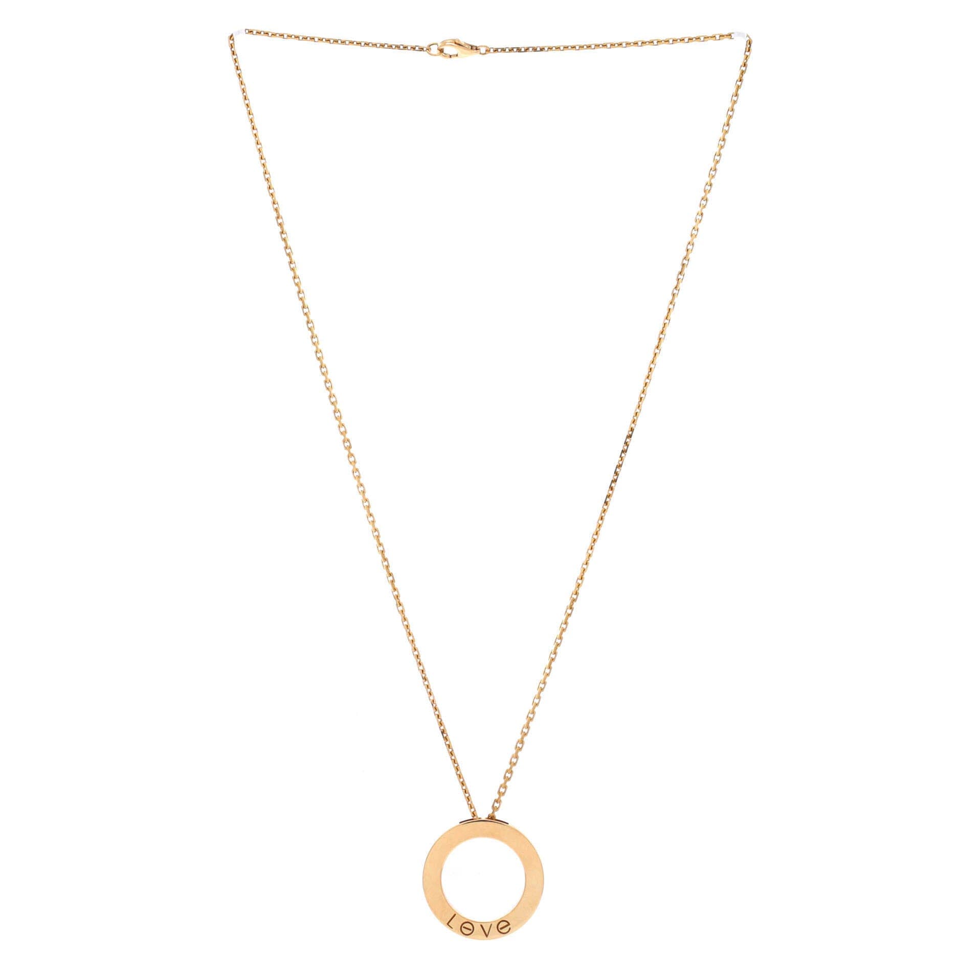 Love Pendant Necklace 18K Yellow Gold, Alternate, color, Metallic Gold