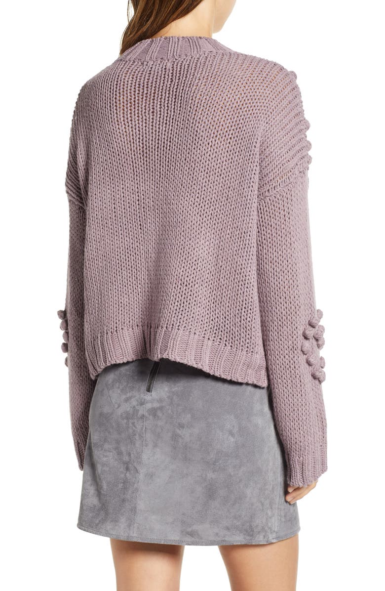 Woven Heart Placement Knot Knit Sweater, Alternate, color, 