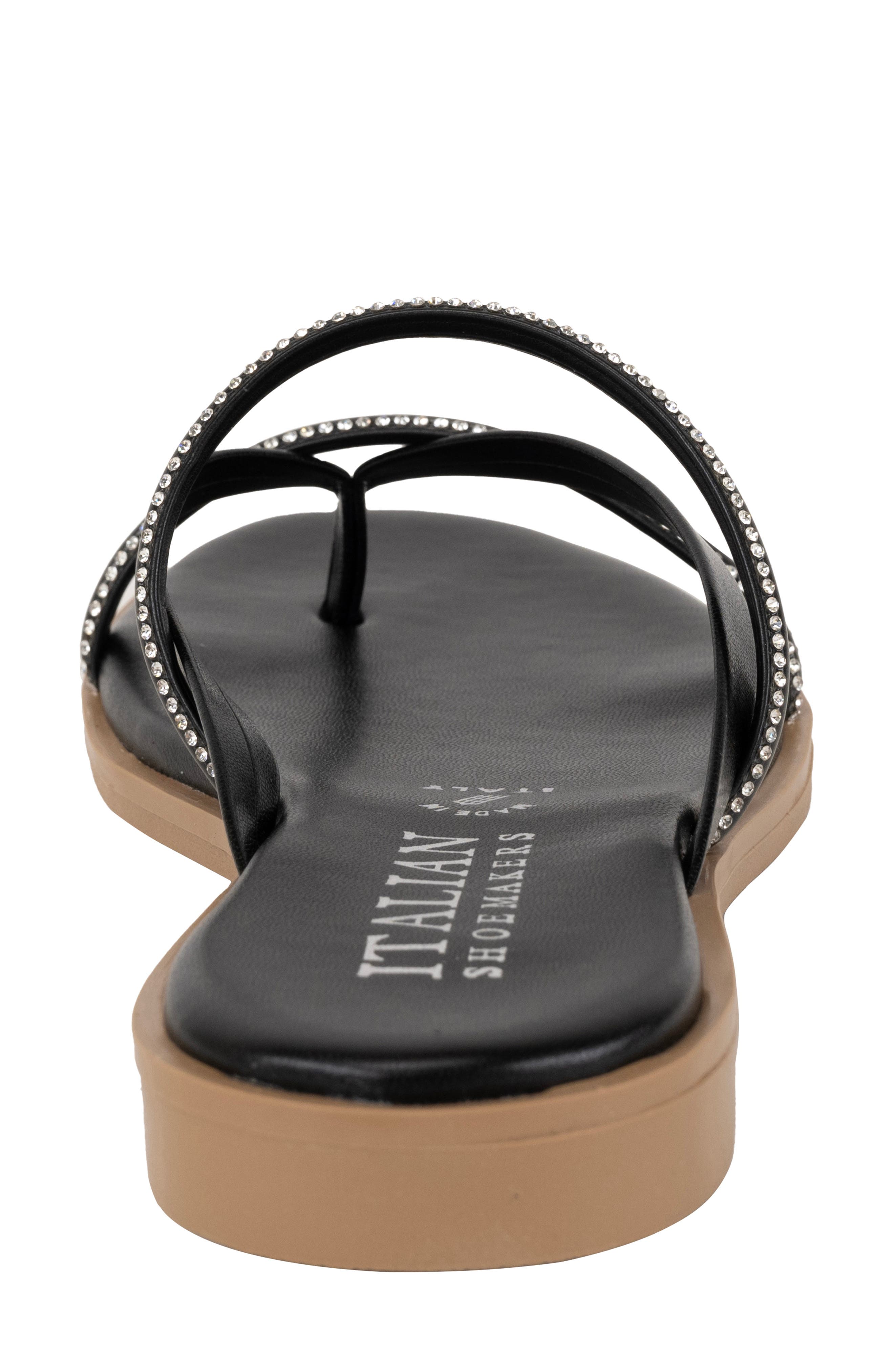 ITALIAN SHOEMAKERS Liesel Rhinestone Sandal, Alternate, color, Black