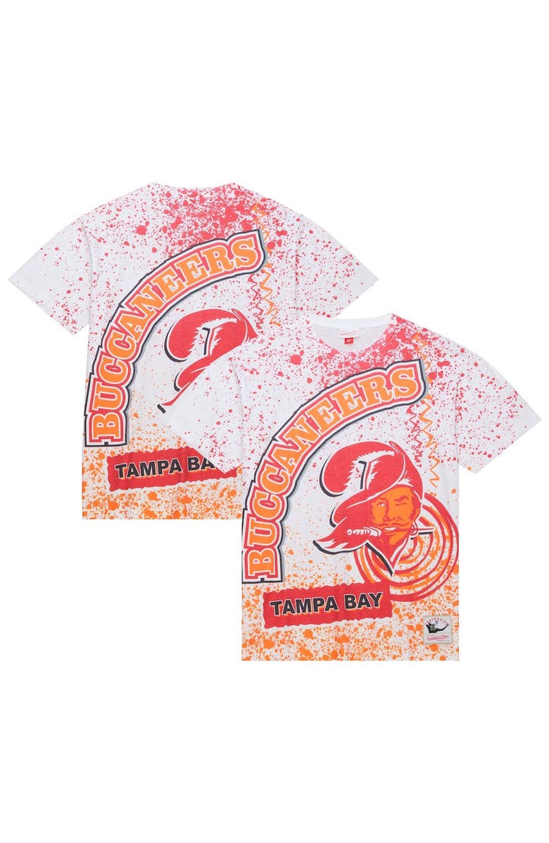 Mitchell & Ness Men's Mitchell & Ness White Tampa Bay Buccaneers Team Burst Sublimated T-Shirt, Alternate, color, 
