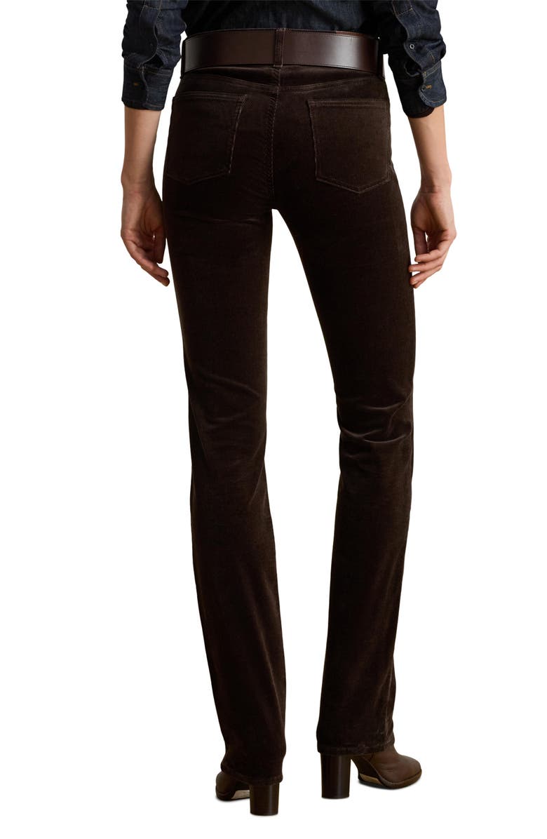 Lauren Ralph Lauren Stretch Corduroy Straight Leg Pants, Alternate, color, Circuit Brown