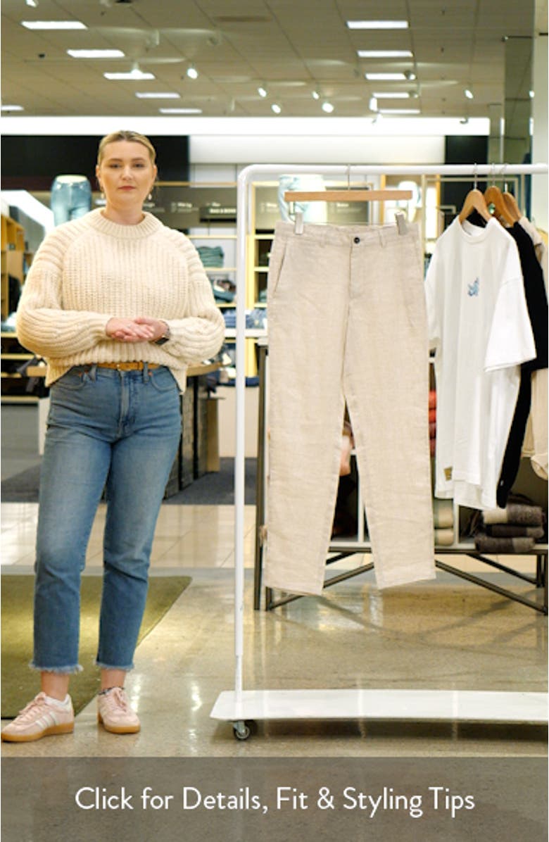 Slim Fit Linen Pants, sales video thumbnail