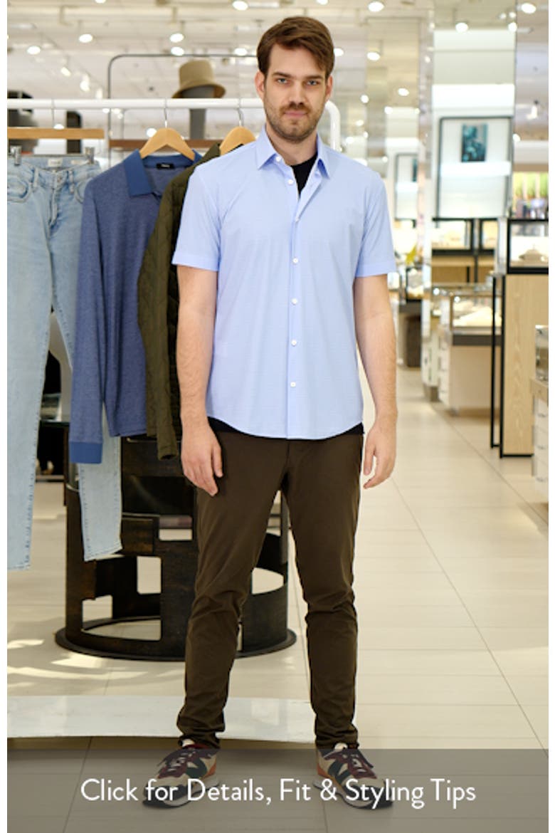 Roan Kent Geo Print Short Sleeve Performance Button-Up Shirt video