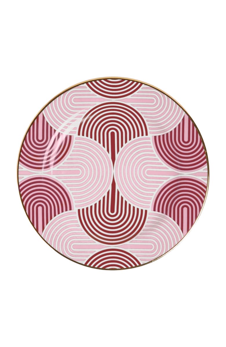 La DoubleJ Dessert Plates Set Of 2 Slinky Red, Alternate, color, Slinky Red