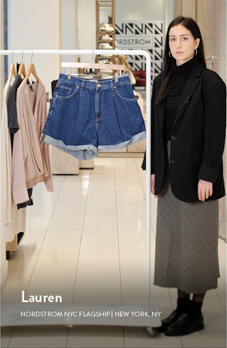 Danni Roll Cuff Denim Shorts, sales video thumbnail