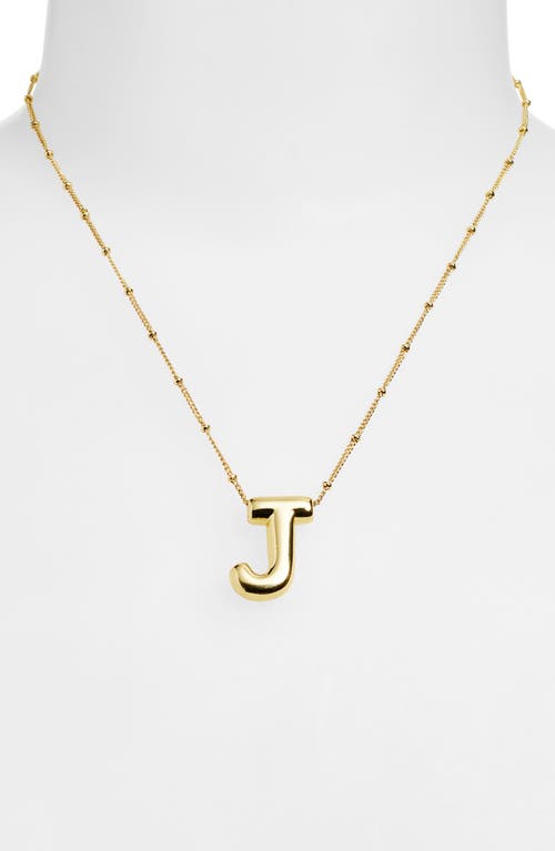 Leith 3d Initial Pendant Necklace In Gold