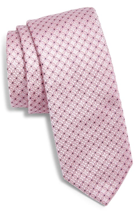 Micromedallion Silk Jacquard Tie