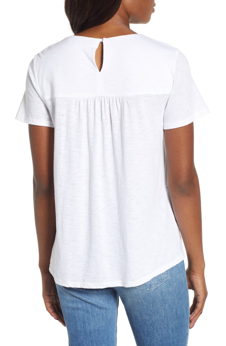 GIBSONLOOK Gibson x Hi Sugarplum! Savannah Embroidered Yoke Tee, Alternate, color, 