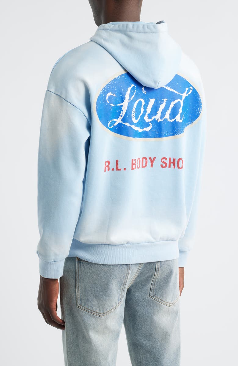 Rolling Loud Loud Motors Graphic Hoodie, Alternate, color, Washed Blue
