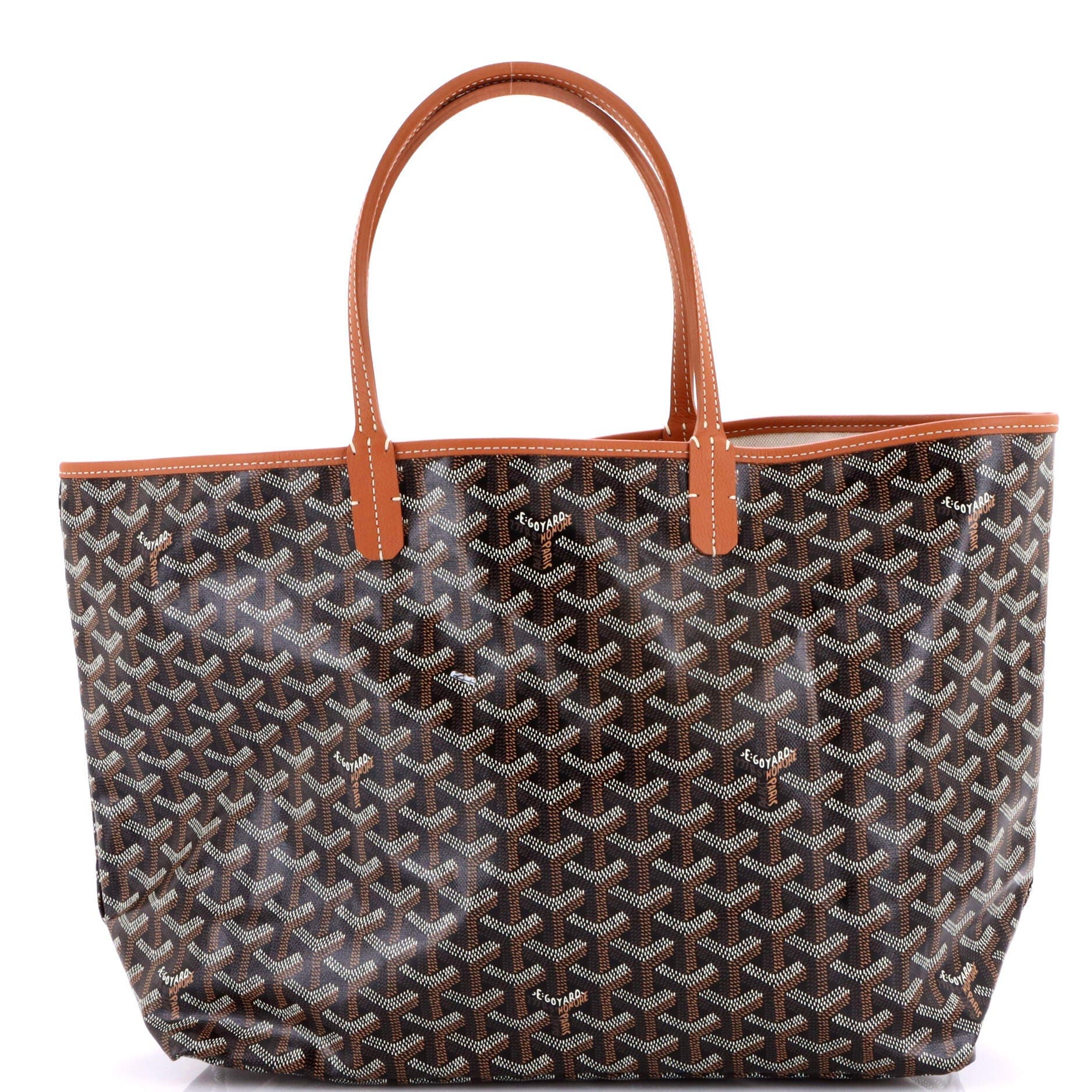 Pre-Owned Goyard Saint Louis Tote Coated Canvas PM, Main, color, Brown