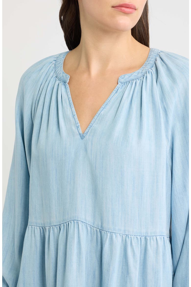 Tessa Long Sleeve Chambray Dress, Alternate, color, LIGHT ACID WASH