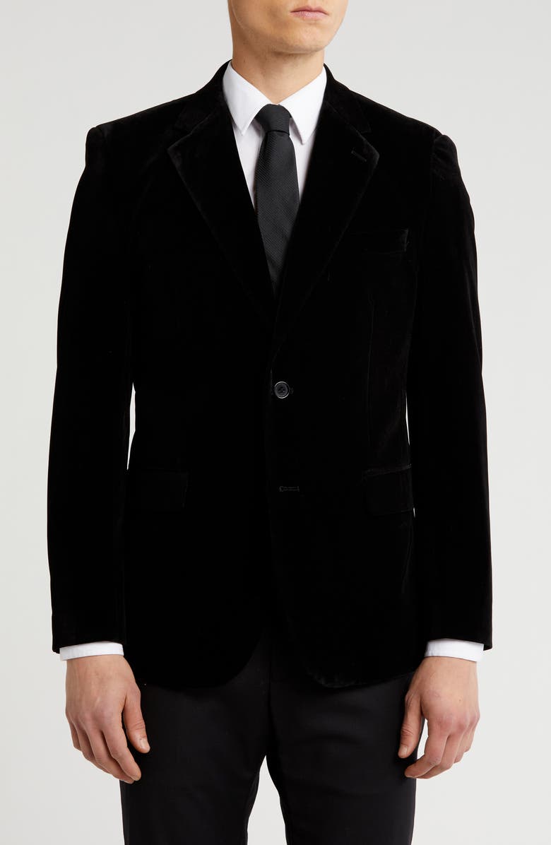 T.R. PREMIUM Slim Fit Velvet Blazer, Main, color, 