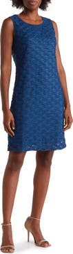 Nina Leonard Sparkle Lattice Sheath Dress