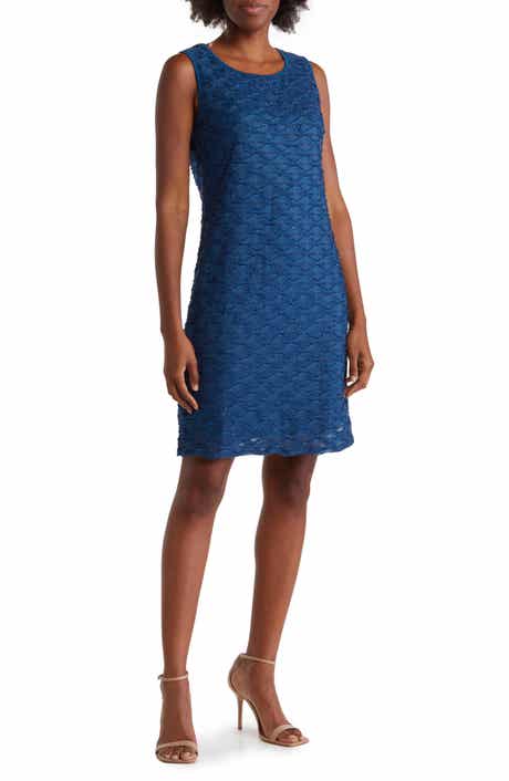 Nina Leonard Sparkle Lattice Sheath Dress