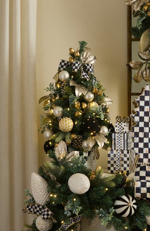 Mackenzie-childs Mackenzie Childs Courtly Noel Illuminated Tabletop Christmas Tree In Green