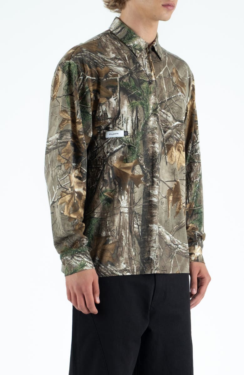 STUDENTS Greger Reatree Camo Cotton Quarter Zip Polo, Alternate, color, Camo