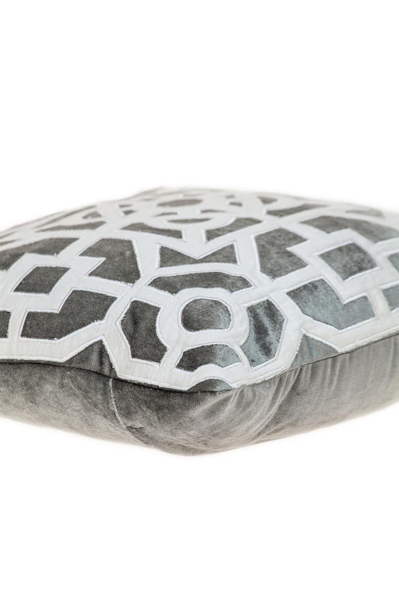 PARKLAND COLLECTION Hazel Geometric Accent Pillow, Alternate, color, Gray
