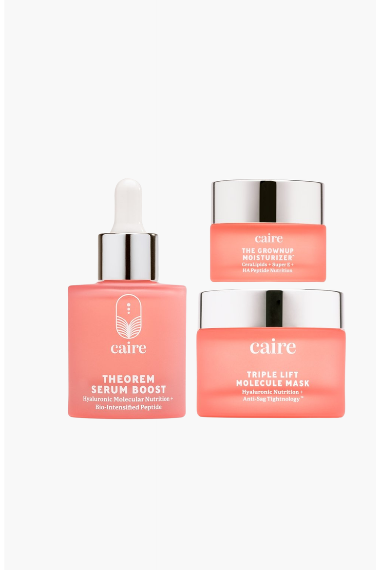 30 Day Trio Theorem Serum Boost, Mask, and Grown Up Moisturizer Set, Main, color, Coral