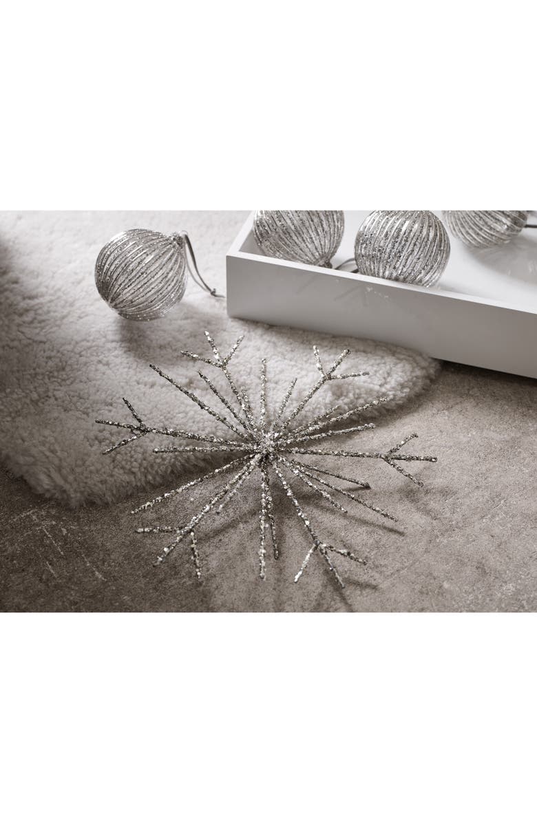 The White Company Large Sequin Snowflake Christmas Tree Topper, Alternate, color, 