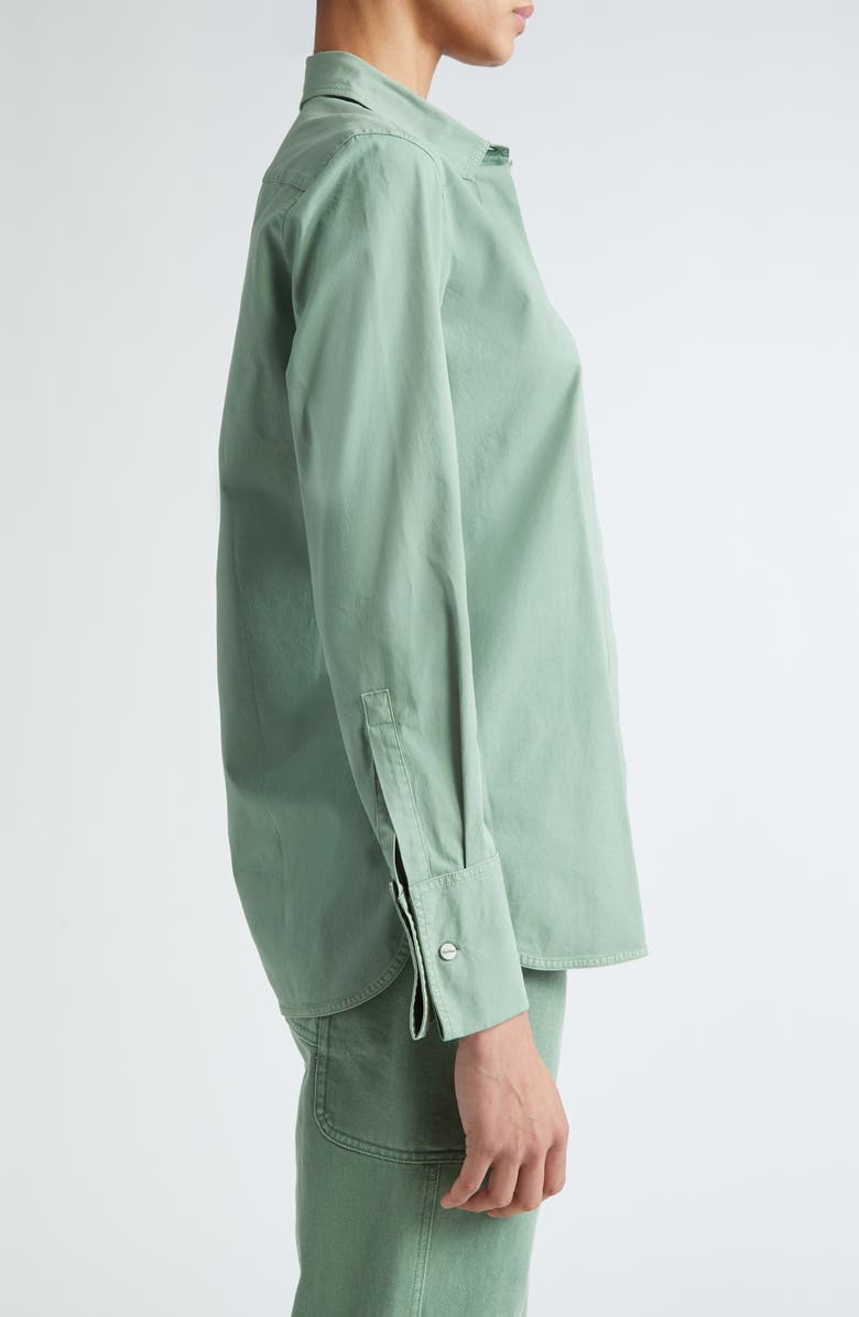 Max Mara Francia Stretch Cotton Button-Up Shirt, Alternate, color, 