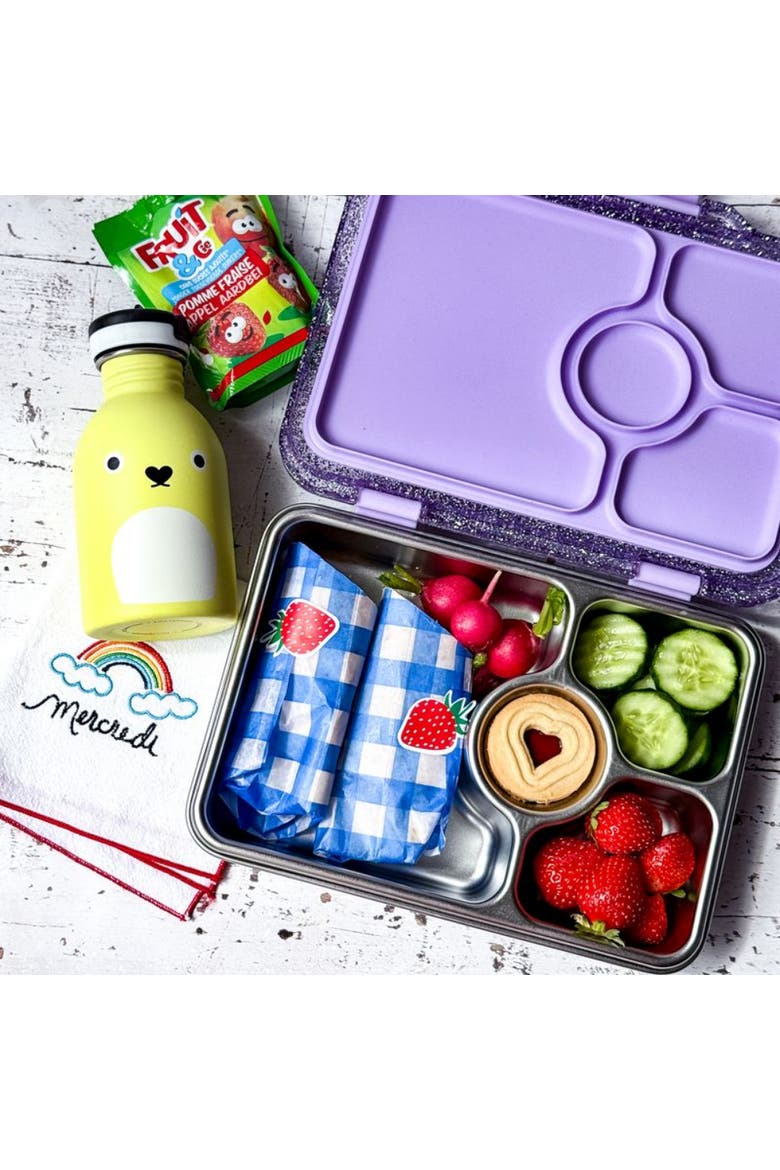 Prêt Stainless Steel Leakproof Bento Lunch Box, Alternate, color, Colette Glitter Purple