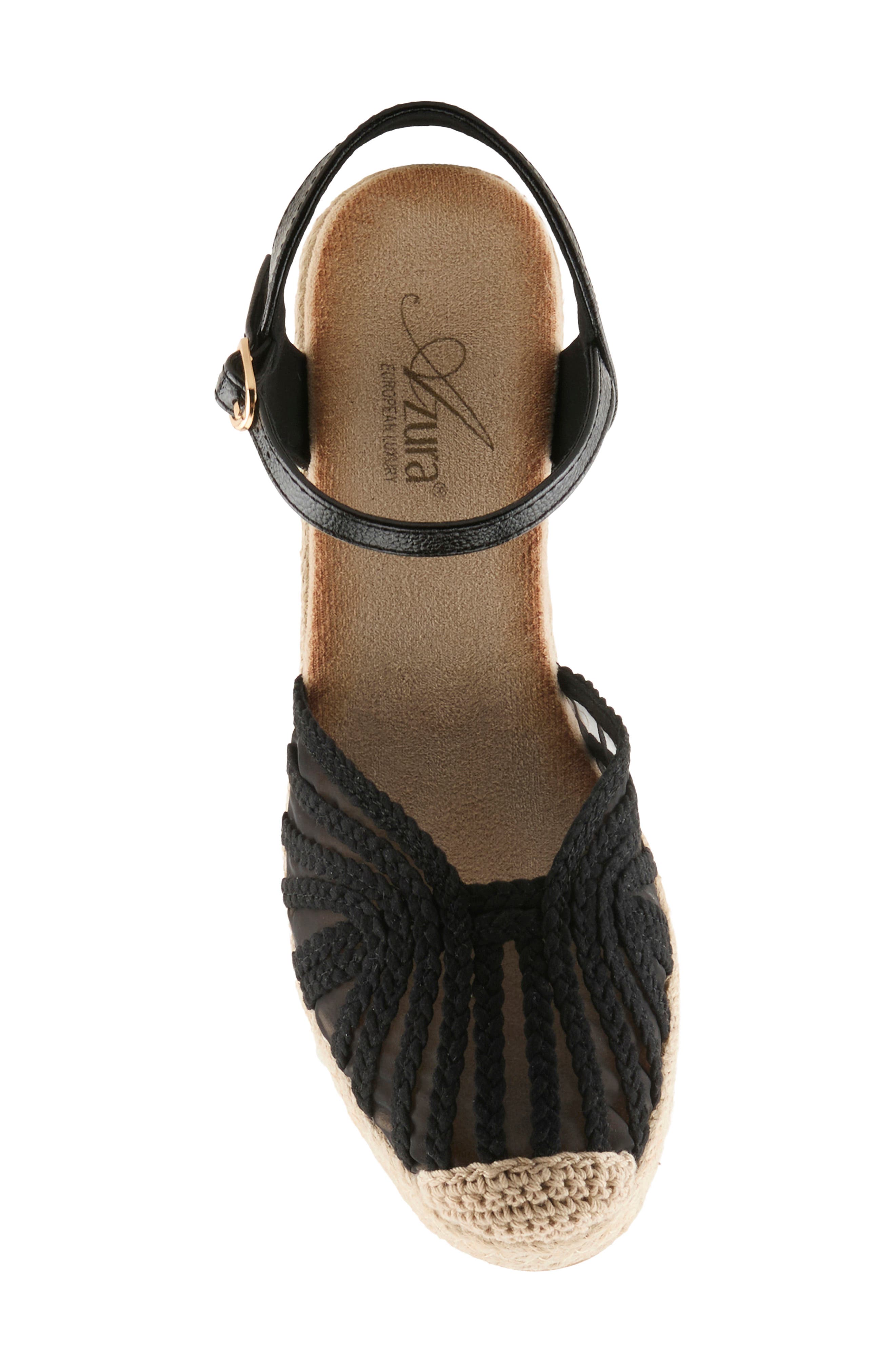AZURA BY SPRING STEP Espalli Espadrille Wedge, Alternate, color, Black