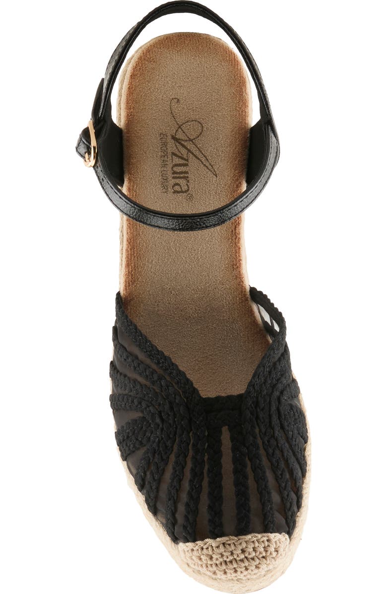 AZURA BY SPRING STEP Espalli Espadrille Wedge, Alternate, color, Black
