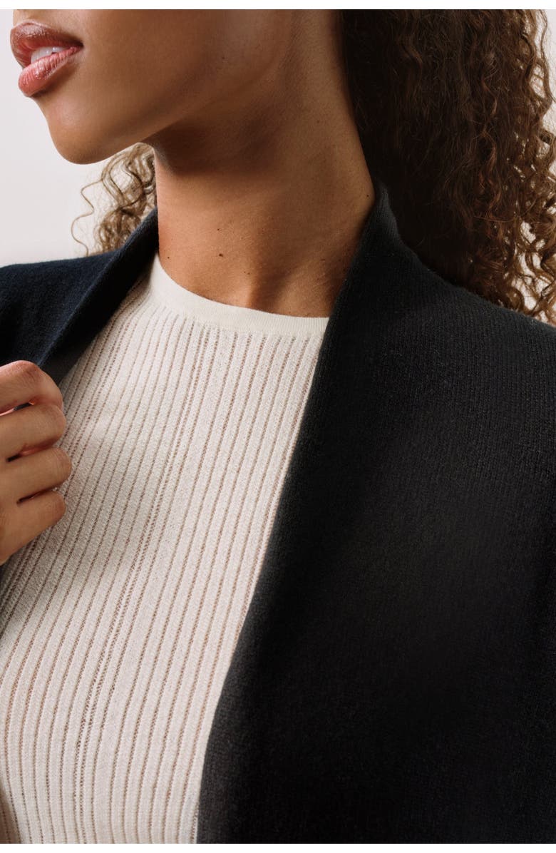 NAKED CASHMERE Longline Cardigan, Alternate, color, Black