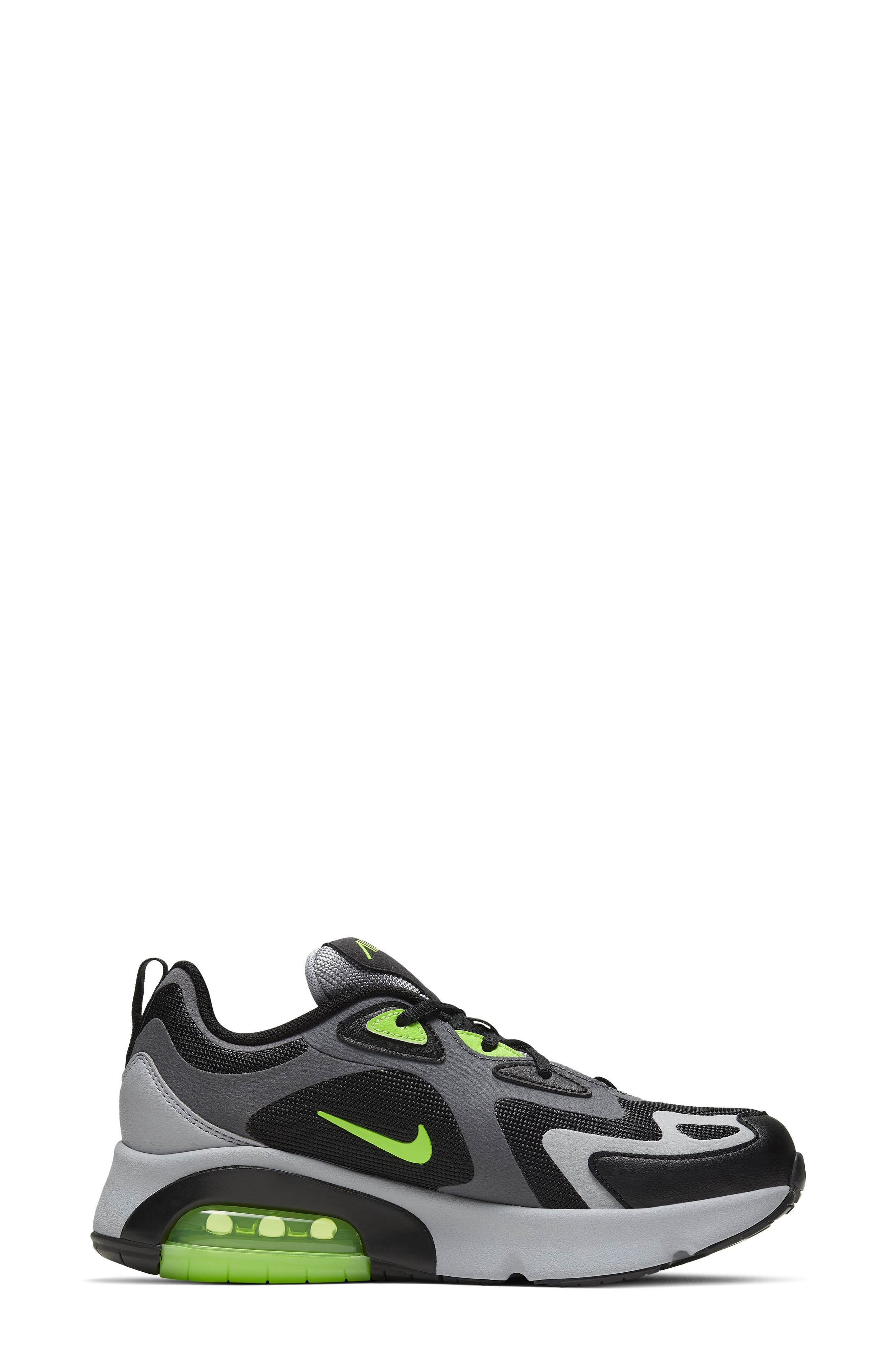 Air Max 200 Sneaker TD, Alternate, color, DARK GREY/ BLACK/ GREY/ GREEN