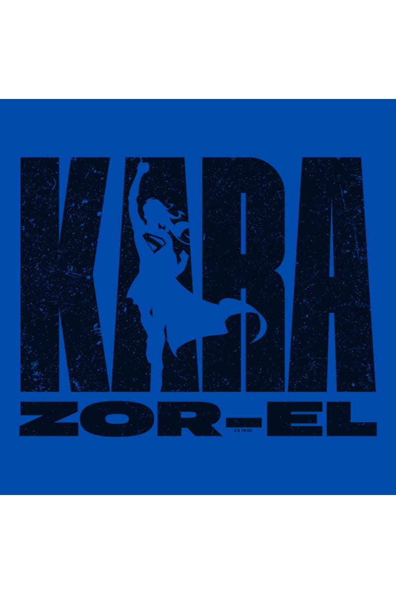 Boy's Supergirl Kara Zor-El Silhouette  Graphic T-Shirt, Alternate, color, Royal Blue
