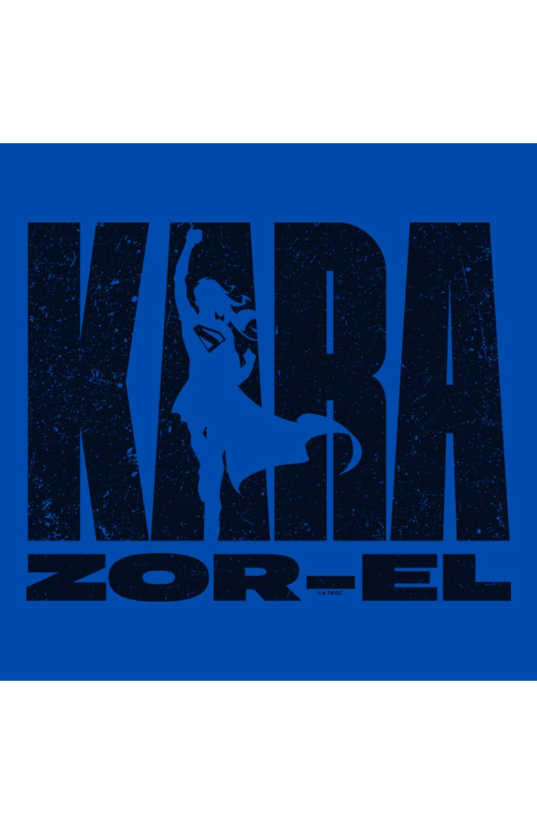 Supergirl Boy's Supergirl Kara Zor-El Silhouette  Graphic T-Shirt, Alternate, color, Royal Blue