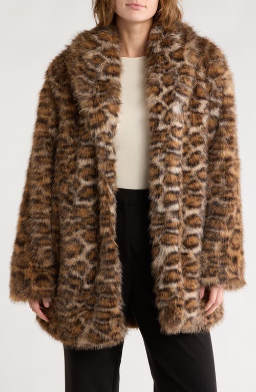 Rebecca Minkoff Faux Fur Coat In Brown