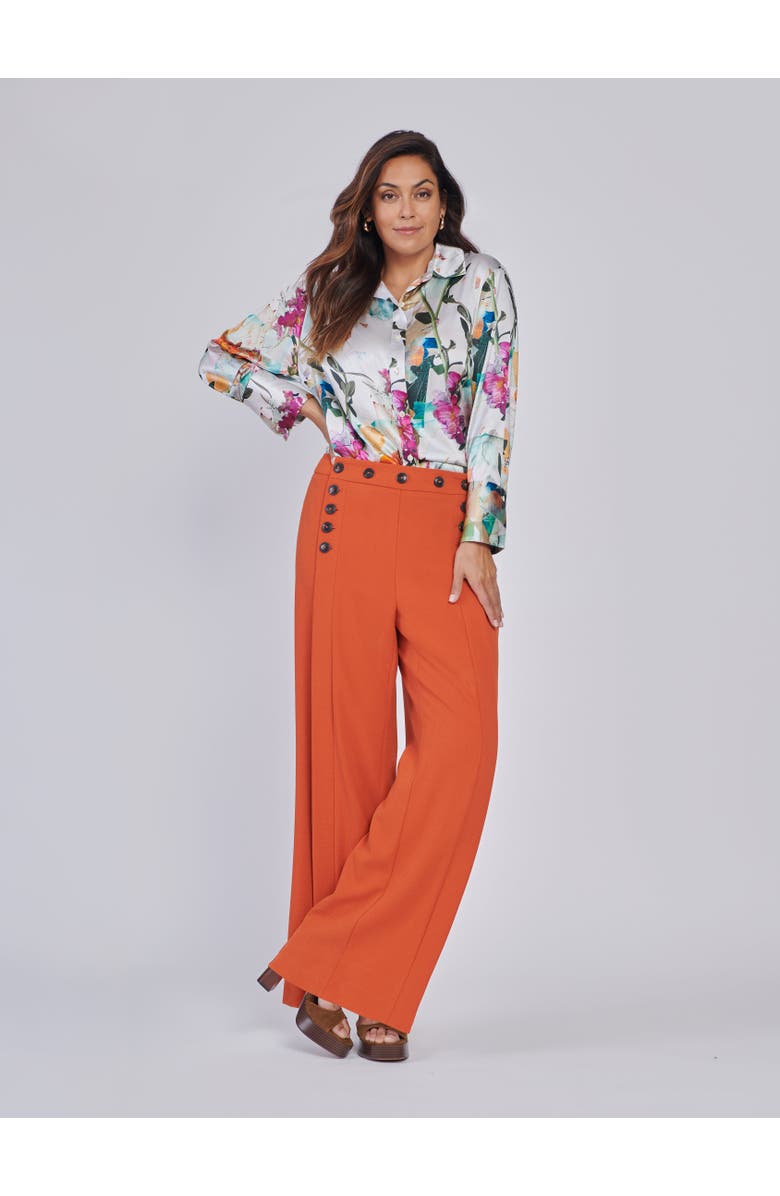 Gabriella Rossetti Marinaia Wide Leg Button Detail Pant, Main, color,
