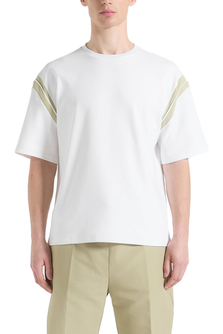 Georges Varsity Cotton T-Shirt, Alternate, color, Off White