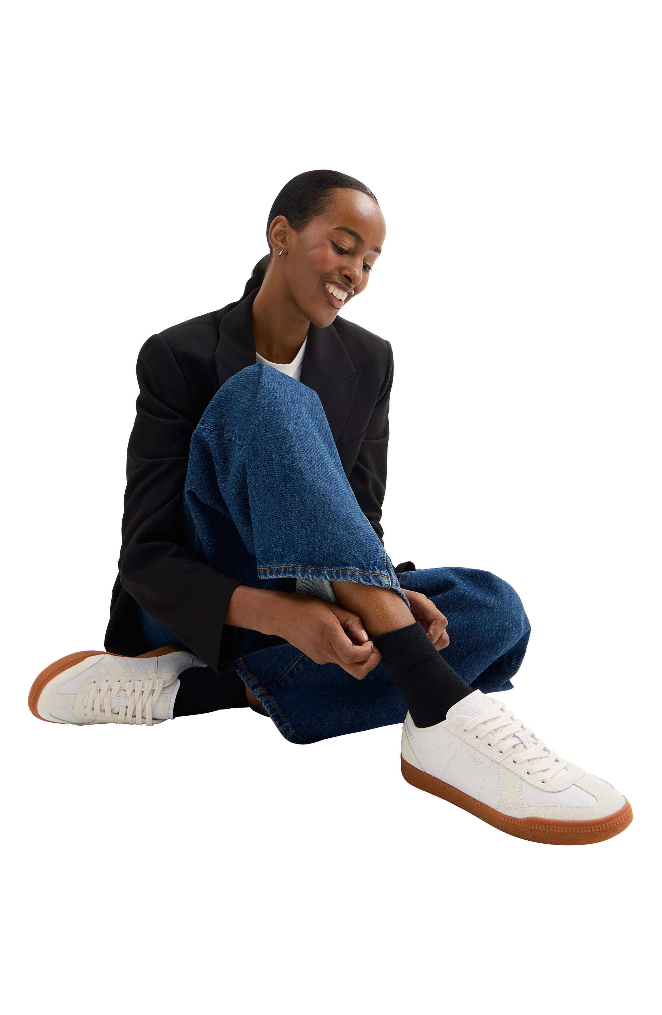 COACH Ellis Sneaker, Alternate, color, Optic White