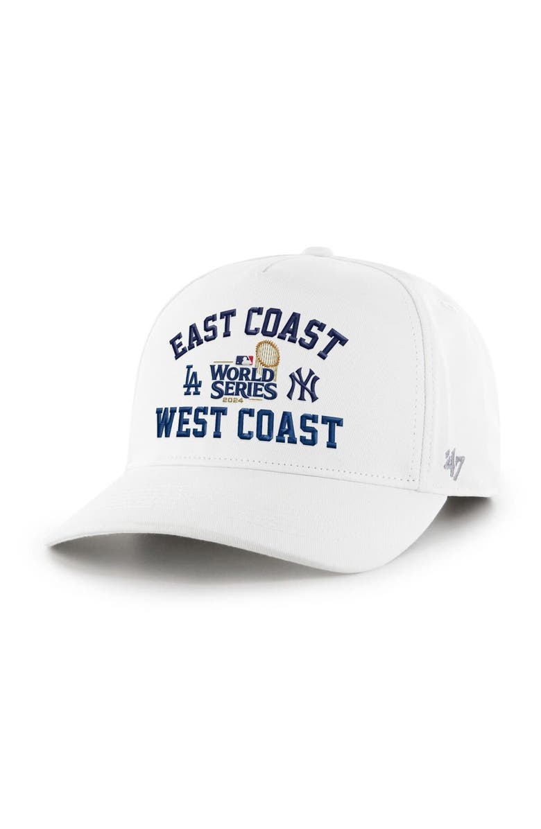'47 Men's '47  White New York Yankees vs. Los Angeles Dodgers 2024 World Series Matchup East Coast vs. West Coast Hitch Adjustable Hat, Main, color, 