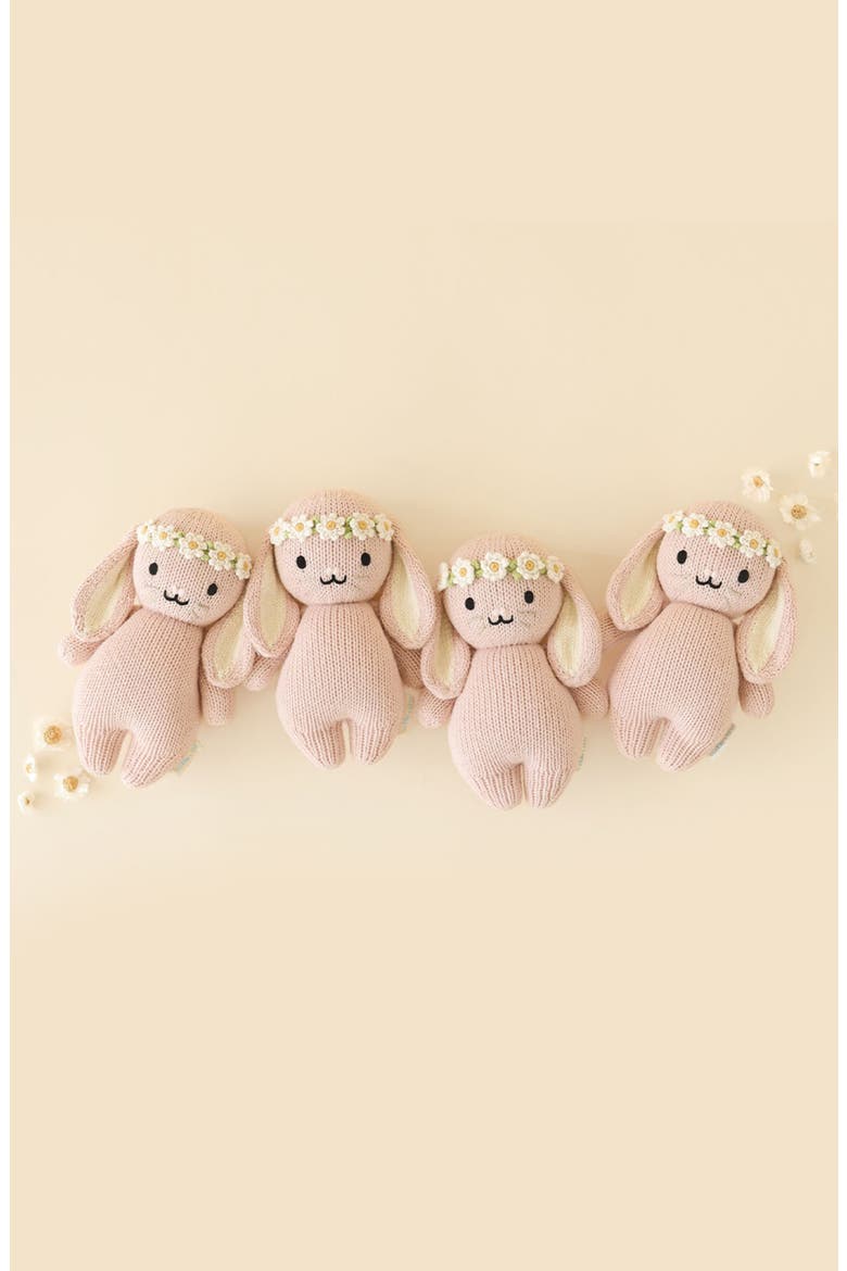 Baby Bunny Flower Crown Stuffed Animal, Alternate, color, PINK