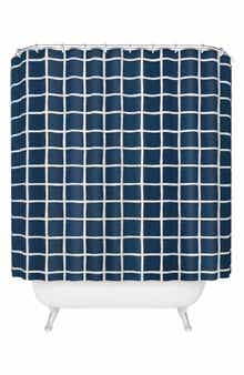 Grid Pattern Shower Curtain