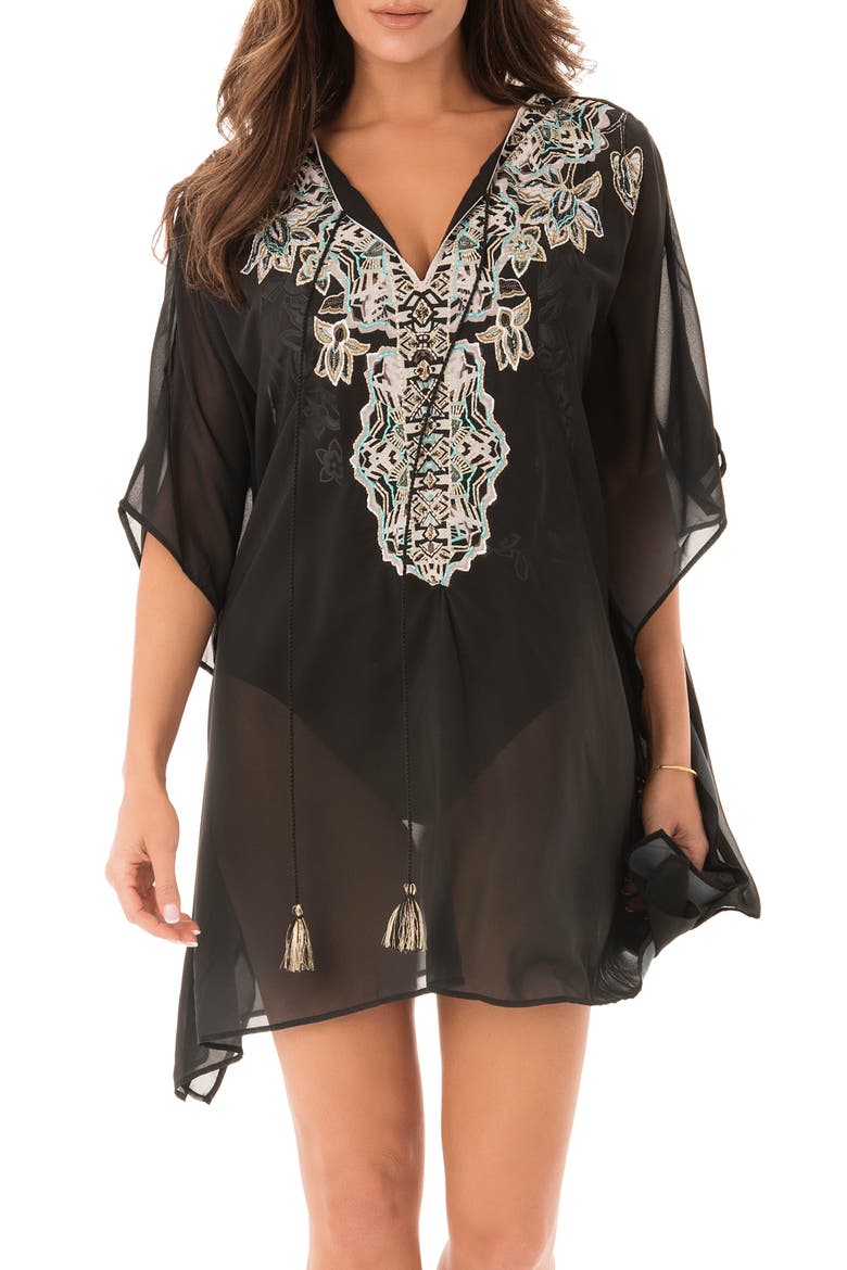 Cloisonne Caftan Cover-Up, Main, color, BLW