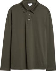 Sunspel Long Sleeve Supima® Cotton Polo