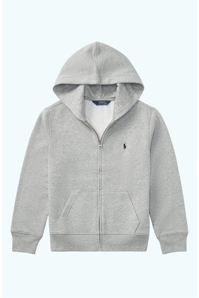 Kids' Fleece Zip Hoodie, Main, color, DK SPT HTR
