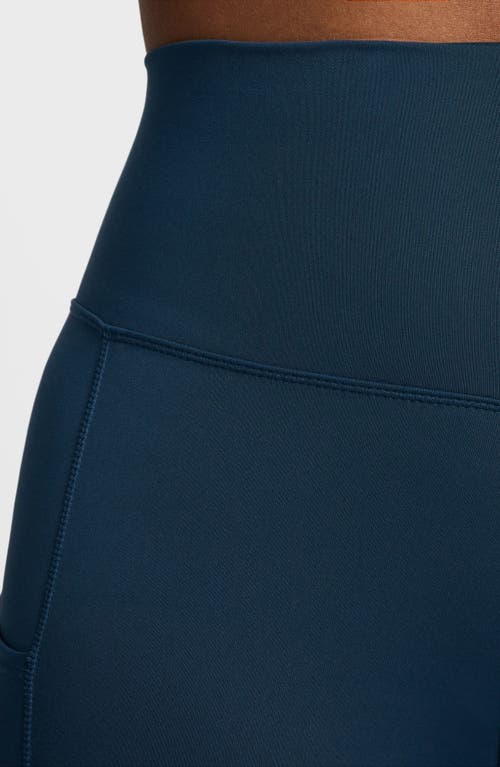 Nike Women's One High-waisted 7/8 Leggings With Pockets In Armrnv/black