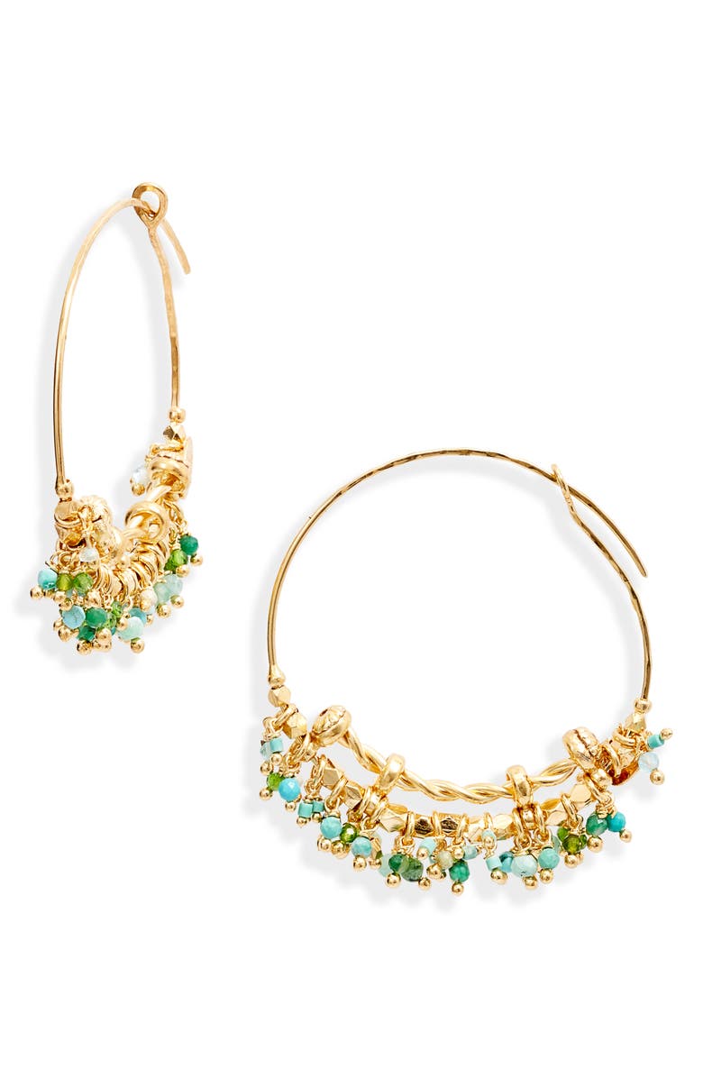 Gas Bijoux Creole Grappia Hoop Earrings, Main, color, 