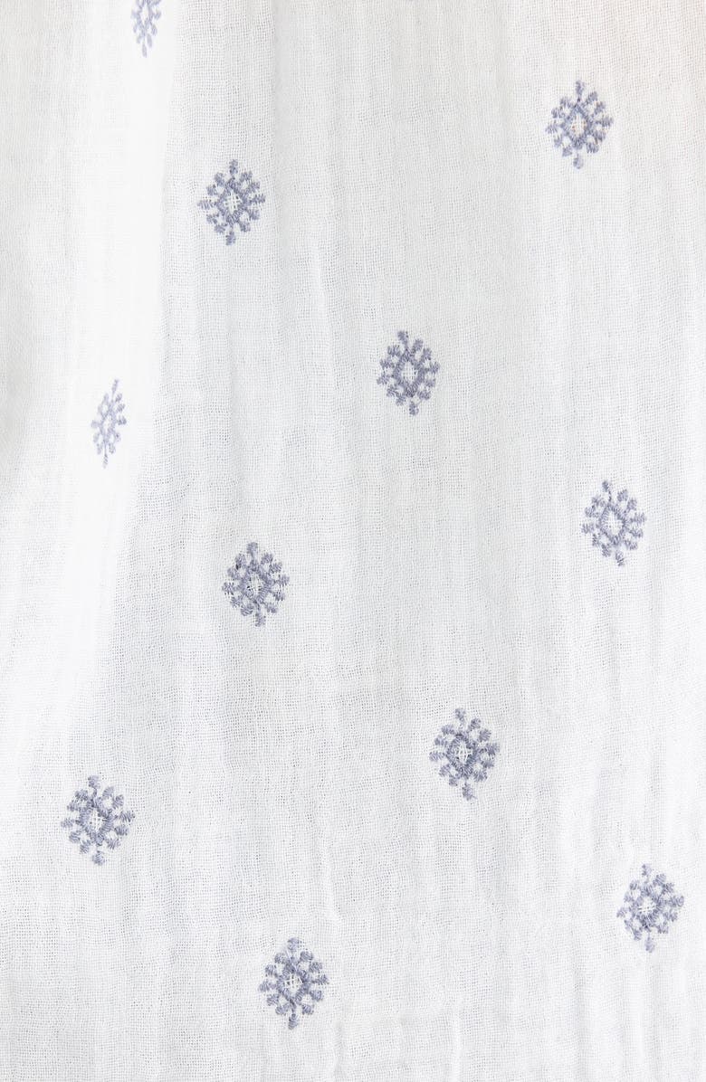 Liverpool Los Angeles Embroidered Cotton Button-Up Shirt, Alternate, color, Off White